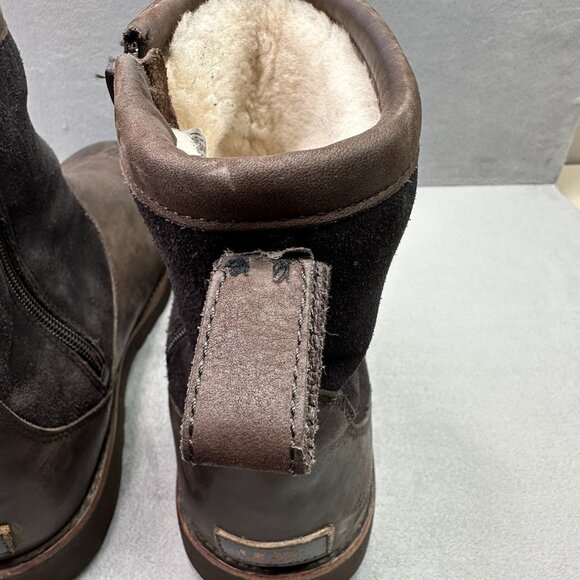 Men's Brown Leather Boots - Picture 5 of 10